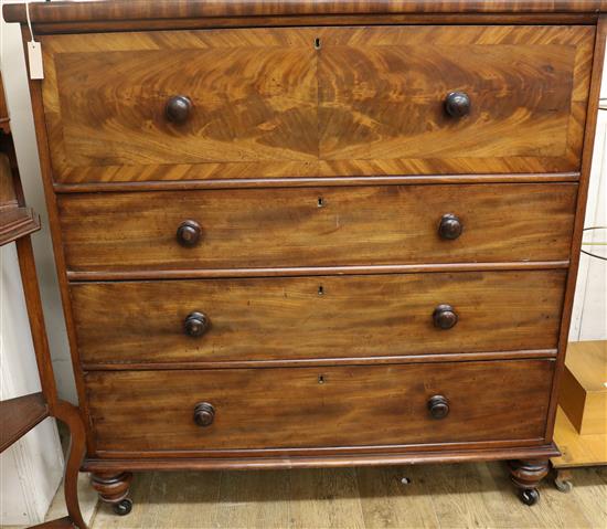A Victorian mahogany straight front chest of drawers, W.122cm